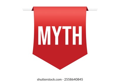 Myth banner design. Myth icon. Flat style vector illustration.