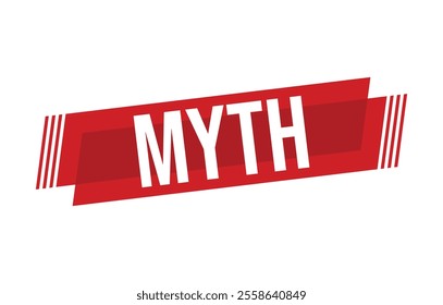 Myth banner design. Myth icon. Flat style vector illustration.