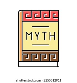 myth book ancient greece color icon vector. myth book ancient greece sign. isolated symbol illustration