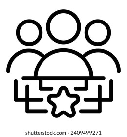 Myth group thinking icon outline vector. Critical think. Mind skill