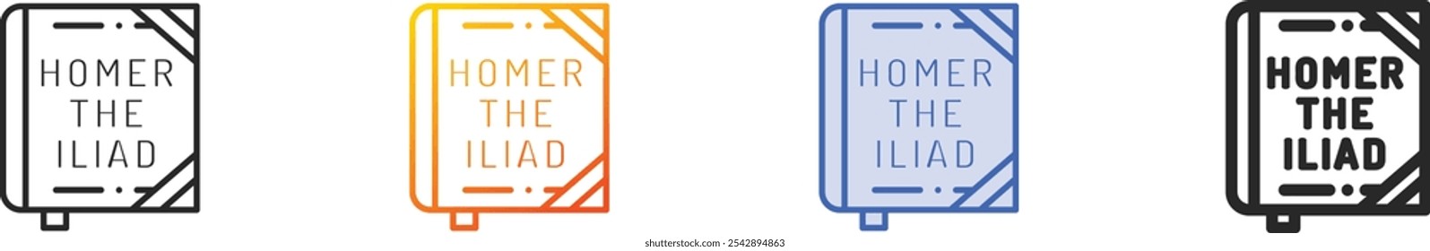myth icon.Thin Linear, Gradient, Blue Stroke and bold Style Design Isolated On White Background