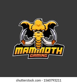 Myth mammoth elephant mascot sport gaming esport logo template for streamer squad team club