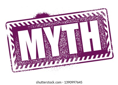 Myth Rubber Stamp. Vector Illustration