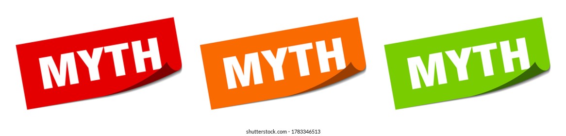 myth sticker. myth square isolated sign