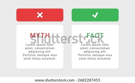 Myth vs Facts template design infographic table comparison