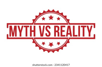 Myth vs Reality stamp red rubber stamp on white background. Myth vs Reality stamp sign. Myth vs Reality stamp.