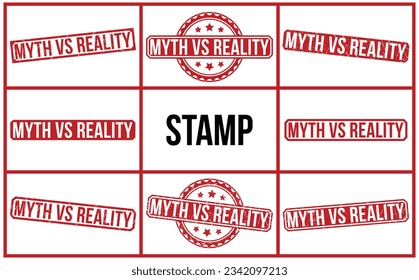 Myth vs Reality stamp red rubber stamp on white background. Myth vs Reality stamp sign. Myth vs Reality stamp.