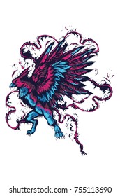 Mythical Bird Flying
