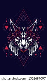 Mythical Cat sacred geometry