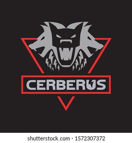 mythical cerberus logo for esport t shirt illustration
 svg