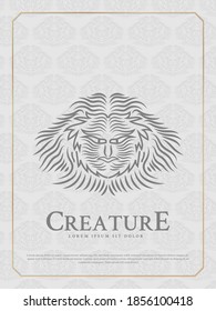 Mythical creature art illustration with line art concepts, can be used for logo, identity, tattoo, t-shirt design, card, poster or wallpaper