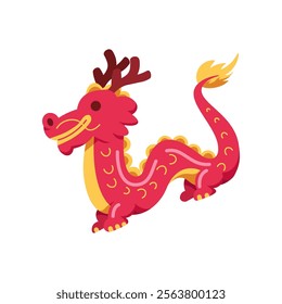 Mythical Creature Red Dragon Illustration