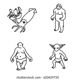 Mythical Creatures vector icons