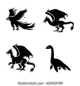 Mythical Creatures vector icons