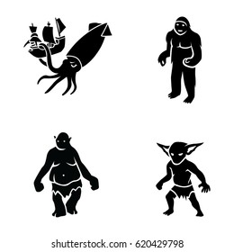 Mythical Creatures vector icons