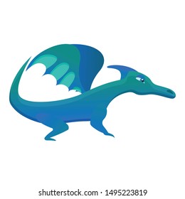 Mythical dragon icon. Cartoon of mythical dragon vector icon for web design isolated on white background