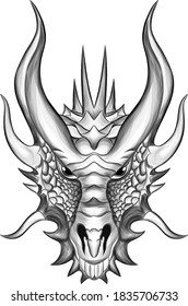 mythical fairy black white sketch  dragon with fire vector