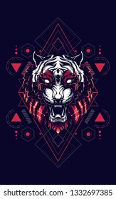 Mythical Tiger sacred geometry 