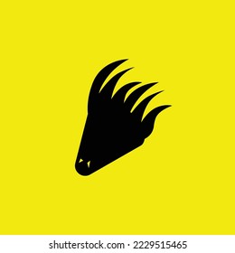 Mythological creatures silhouette vector logo.