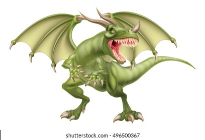 A mythological fantasy fairytale dragon