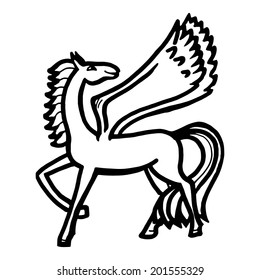the mythological horse Pegasus