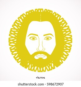 mythological Slavic god vector illustration. Flat style. 