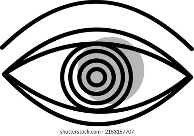Mythology eye, illustration, vector on a white background.