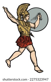 Mythology idols Mars - vector illustration