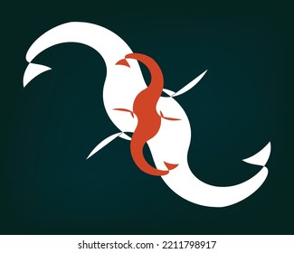 Mythology vector graphic illustration design. Bird design. Sign design.