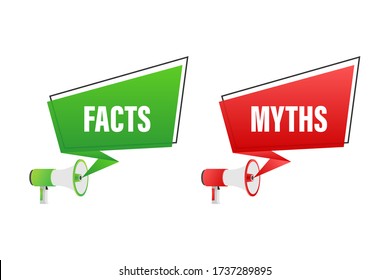 Myths facts. Facts, great design for any purposes. Vector illustration.