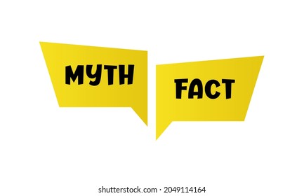 Myths and facts sign. Myths vs Facts header design. True or false facts bubble. Banner design for any purposes