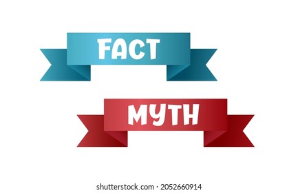 Myths and facts sign. Myths vs Facts header design. True or false facts bubble. Banner design for any purposes