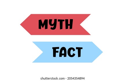 Myths and facts sign. Myths vs Facts header design. True or false facts bubble. Banner design for any purposes
