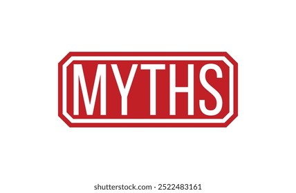 Myths rubber stamp vector illustration on white background