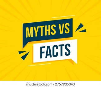 myths vs facts reality comparison concept in modern style vector
