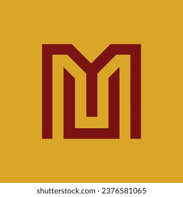 Diseño inicial del logotipo de la letra MYU (Monograma)