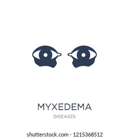 Myxedema icon. Trendy flat vector Myxedema icon on white background from Diseases collection, vector illustration can be use for web and mobile, eps10