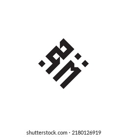 Logotipo de concepto geométrico abstracto MZ en diseño profesional de alta calidad que será mejor para el estilo de la calle