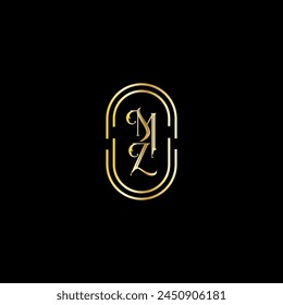 MZ creative modern letters logo design template