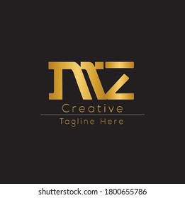 MZ Initial based logo Letter Symbol Modern and abstract icon design concept. Initial based Vector template. Symbol for Corporate Business Company Identity.