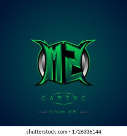 MZ Initial Logo Design Cool Stil, Logo für Spiel, Unterstützung, Spiel, Community oder Business.