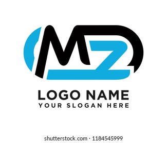 MZ initial logo template vexctor