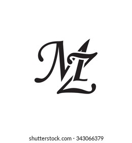 MZ initial monogram logo