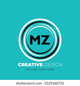 Letra MZ logotipo criativo design. MZ design exclusivo. Ilustração vetorial