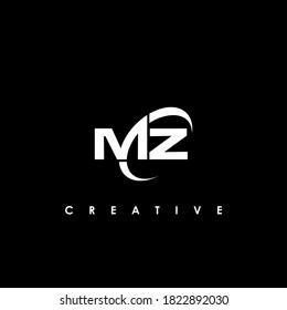 Vector de plantilla de diseño de logotipo de carta MZ
