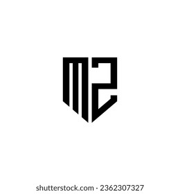 MZ letter logo design with white background in illustrator. Vector logo, calligraphy designs for logo, Poster, Invitation, etc.