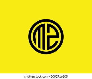 MZ logo design vector template