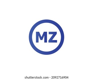 Mz Logo Design Vector Template Stock Vector (Royalty Free) 2092716904 ...