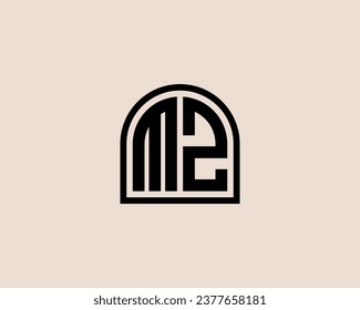 MZ logo design vector template