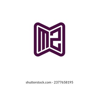 MZ logo design vector template